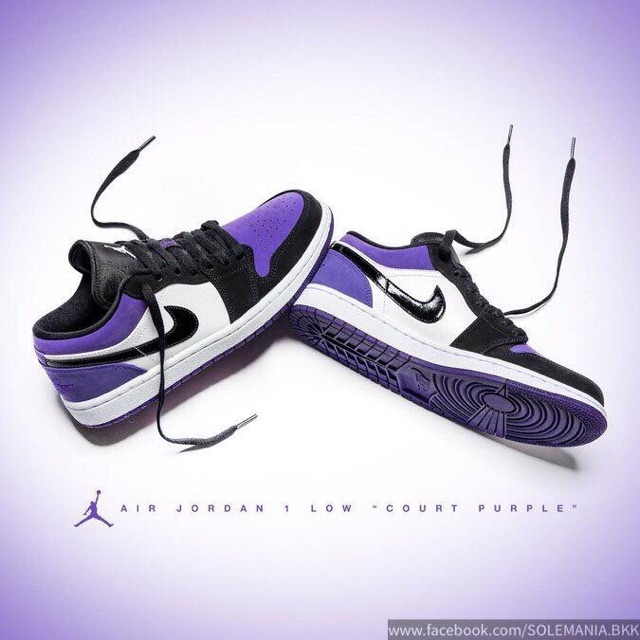 NIKE》AIR JORDAN 1 LOW COURT PURPLE+rallysantafesinooficial.com