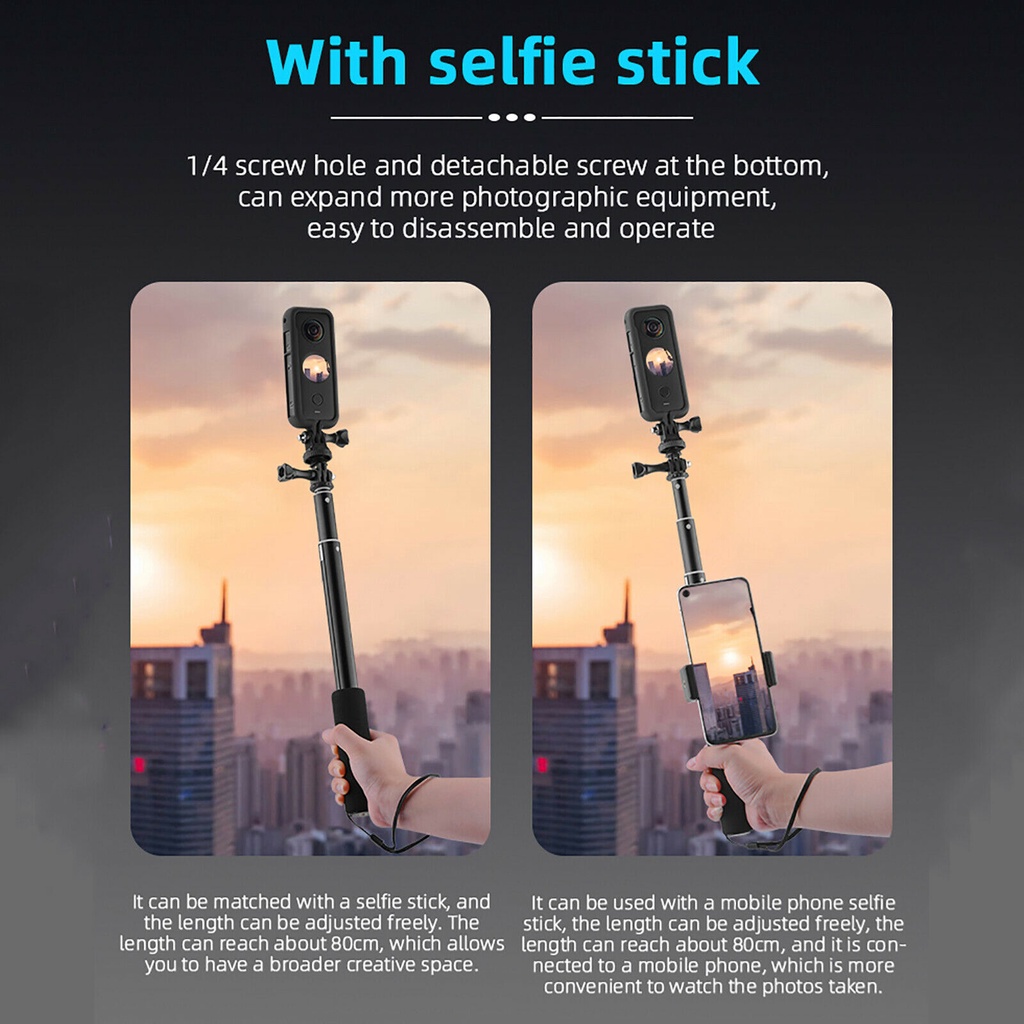 For Insta360 ONE X2 Protection Frame Vertical Expansion Adapter Mount Holder Border Cage Case Shell Sports Camera
