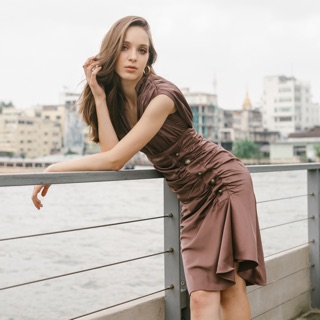 SILA Daria Dress ชุดเดรส สี Brown