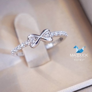 Madduckjewels แหวนเงินแท้ เพชร CZ ชุบโรเดียม RG1937