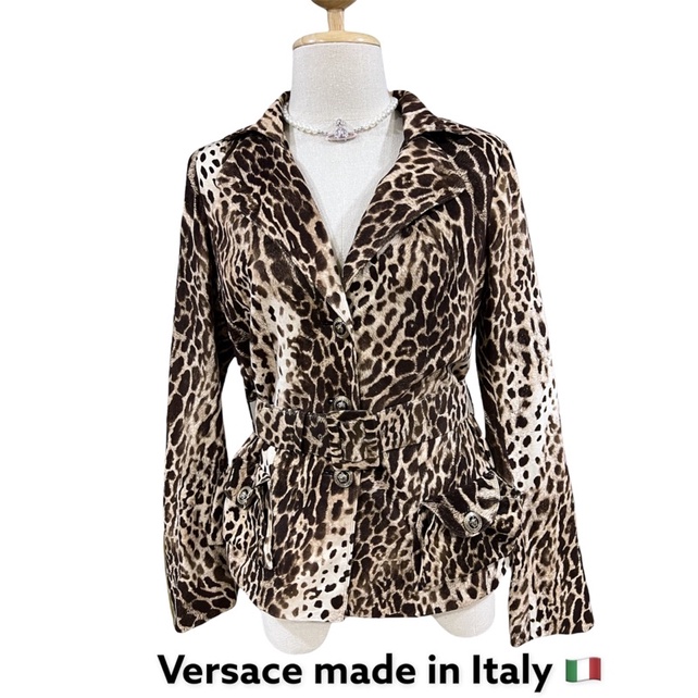 Versace made in Italy เสื้อแจ็คเก็ตมือสองแท้