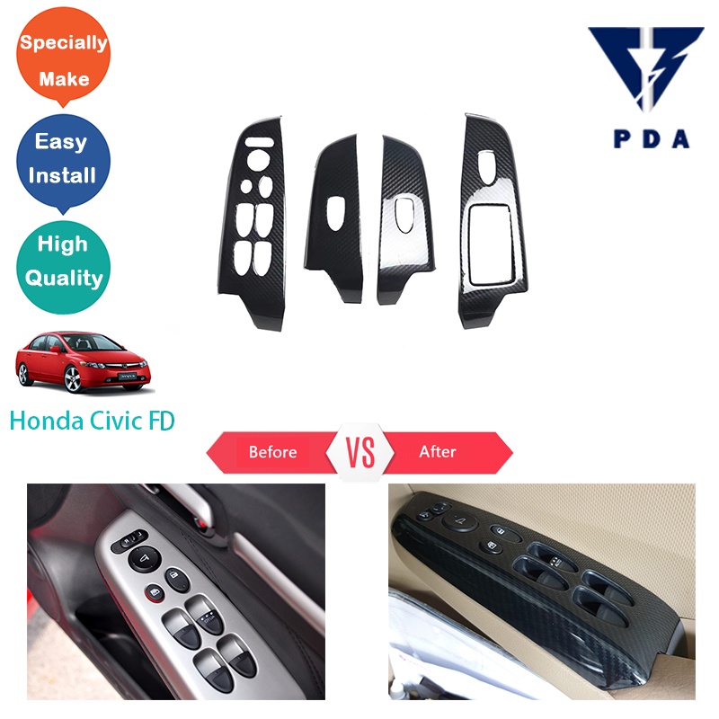 ฝาครอบแผงสวิตช์กระจก Honda Civic FD