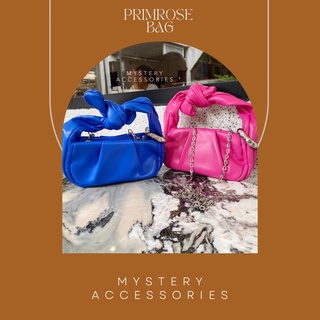 B337-B338: Primrose Bag | Mystery Accessories กระเป๋าถือ กระเป๋าหนัง PU กระเป๋าสีน้ำเงิน