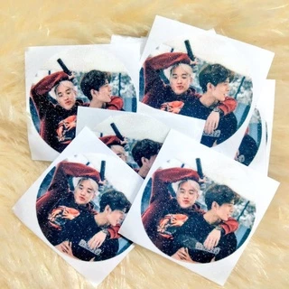 สติกเกอร์งานเคลือบ กลิตเตอร์/โฮโลแกรม/ดาว/หัวใจ