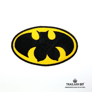 [ ตัวรีดติดเสื้อ ลายตลกล้อเลียน แบทแมน เต้านม ค้างคาว ] Funny Batman Patch งานปัก ตัวรีดติดเสื้อ ตัวรีด อาร์ม แนวๆ เท่ๆ