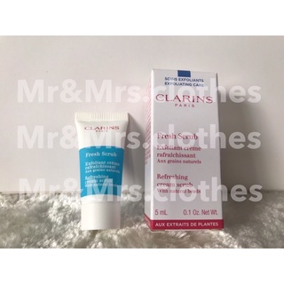 CLARINS Fresh Scrub 5mL. สครับขัดผิวหน้า ฉลากไทยแท้💯%มีของพร้อมส่งค่ะ/ครับ