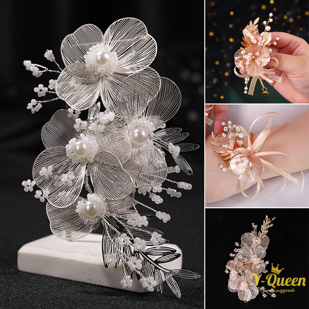 Headpieces, Tiaras & Flower Crowns 105 บาท ที่คาดผม ประดับมุก กลีบดอกไม้ แฮนด์เมด เครื่องประดับ ของขวัญ สําหรับผู้หญิง Fashion Accessories