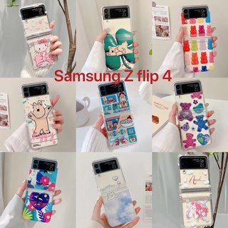 3in1 เคสโทรศัพท์มือถือ PC แข็ง กันกระแทก ลายการ์ตูนหมี hello Kitty melody สําหรับ Samsung Galaxy Z Flip 4 5G Z Flip 3 5G