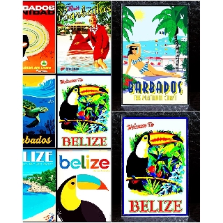 แม่เหล็กติดตู้เย็น อะครีลิค บาร์เบโดส 2×3 นิ้ว ของฝาก ของที่ระลึก Souvenir Acrylic Fridge Magnet Barbados 2x3"