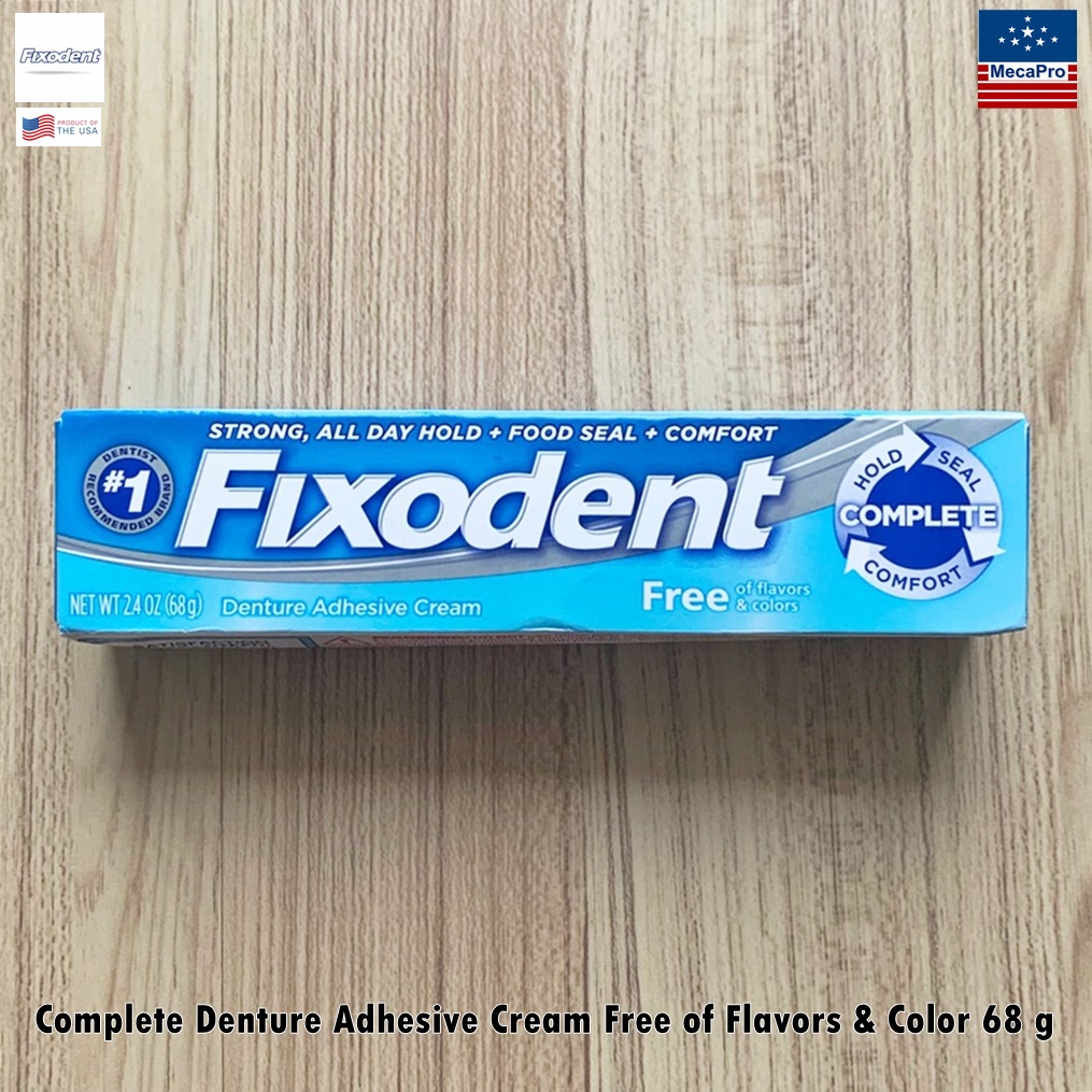 Fixodent® Complete Denture Adhesive Cream, Free of Flavors &amp; Color 68 g ครีมติดฟันปลอม