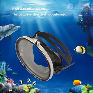 Diving Mask หน้ากากดำน้ำ แว่นดำน้ำ แว่นตาดำน้ำ หน้ากากดำน้ำตื้น (สีดำ)