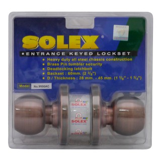 ลูกบิดทั่วไป SOLEX 9500 หัวกลม AC SOLEX 9500 AC ENTRANCE KNOB