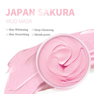 Laikou Sakura Mud Mask มาส์กโคลนทําความสะอาดรูขุมขนให้ความชุ่มชื้นควบคุมความมัน 80กรัม