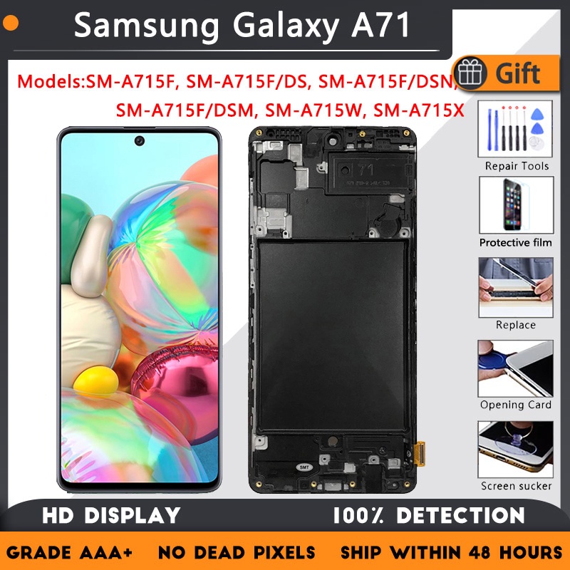 อะไหล่หน้าจอสัมผัส LCD 6.7 นิ้ว สําหรับ Samsung Galaxy a71 SM-A715F DS SM-A715F DSM a71 5G