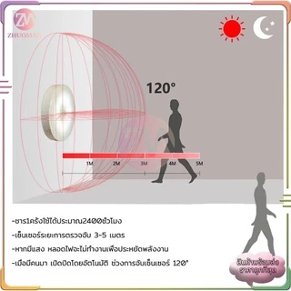 ไฟเซ็นเซอร์ ไฟอัตโนมัติ ชาร์จผ่านUSB เมื่อมีคนมา เปิดปิดโดยอัตโนมัติ ไม่ต้องใช้ถ่าน ไม่แสบตา（แสงสีขาว/สีเหลืองอบอุ่น）