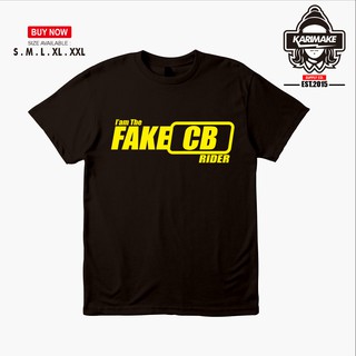 เสื้อยืดผ้าฝ้ายพิมพ์ลายแฟชั่น เสื้อยืด ลาย I am The Fake Honda CB Biker สําหรับรถจักรยานยนต์