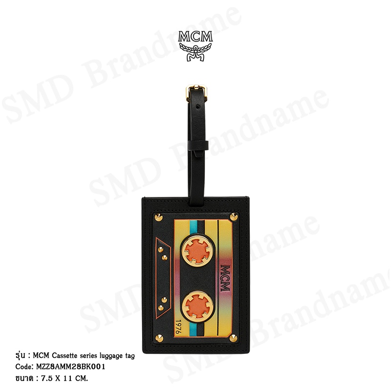 MCM แท็กป้ายชื่อติดกระเป๋า Key chain รุ่น MCM Cassette series luggage tag Code: MZZ 8AMM28 BK001