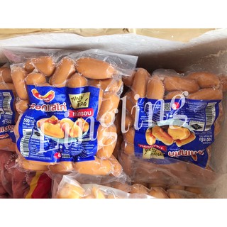 ไส้กรอกค็อกเทลไก่ หนังกรอบ ตราแหลมทอง 500 กรัม