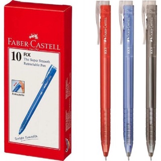 [10 ด้าม] Faber-Castell ปากกาลูกลื่น แบบกด 0.5 มม. แพ็ค10ด้าม