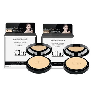 รุ่นขายดี CHO12 แป้ง Cho แป้งโช (สีM3) แป้งไมโครซิลค์ แป้งพัฟหน้าเด็ก SPF15PA++ 12g(2ตลับ)