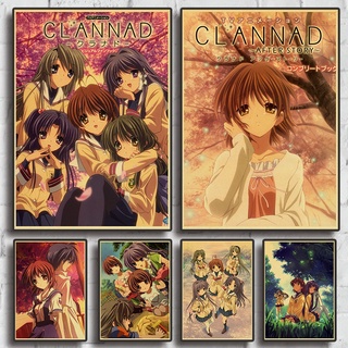 โปสเตอร์การ์ตูนญี่ปุ่น Clannad สําหรับตกแต่งห้องนั่งเล่น