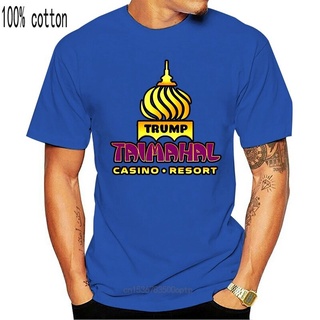 ใหม่ เสื้อยืดลําลอง แขนสั้น พิมพ์ลาย Trump Taj Mahal สไตล์เรโทร แฟชั่นสําหรับผู้ชาย