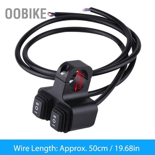 Oobike Cnc อลูมิเนียมอัลลอยด์รถจักรยานยนต์ Handlebar Mount ไฟหน้าสปอตไลท์ 3 ทางเปิด / ปิดสวิตช์คู่