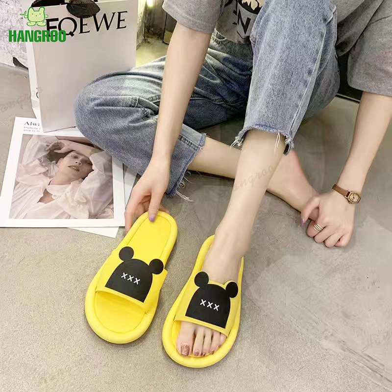 HANGROO SHOES 028 รองเท้าแตะ รองเท้าแตะแบบสวม นุ่มสบายเท้า มี4สีให้เลือก