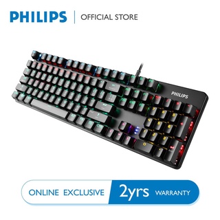 Philips SPK8401 Blue Switch Alloy Panel Professional Gaming RGB Mechanical Keyboard