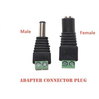 DiIYMORE Male + Female 2.1X5.5 Mm DC Power Male อะแดปเตอร์ซ็อกเก็ตเชื่อมต่อสําหรับกล้องวงจรปิด CCTV