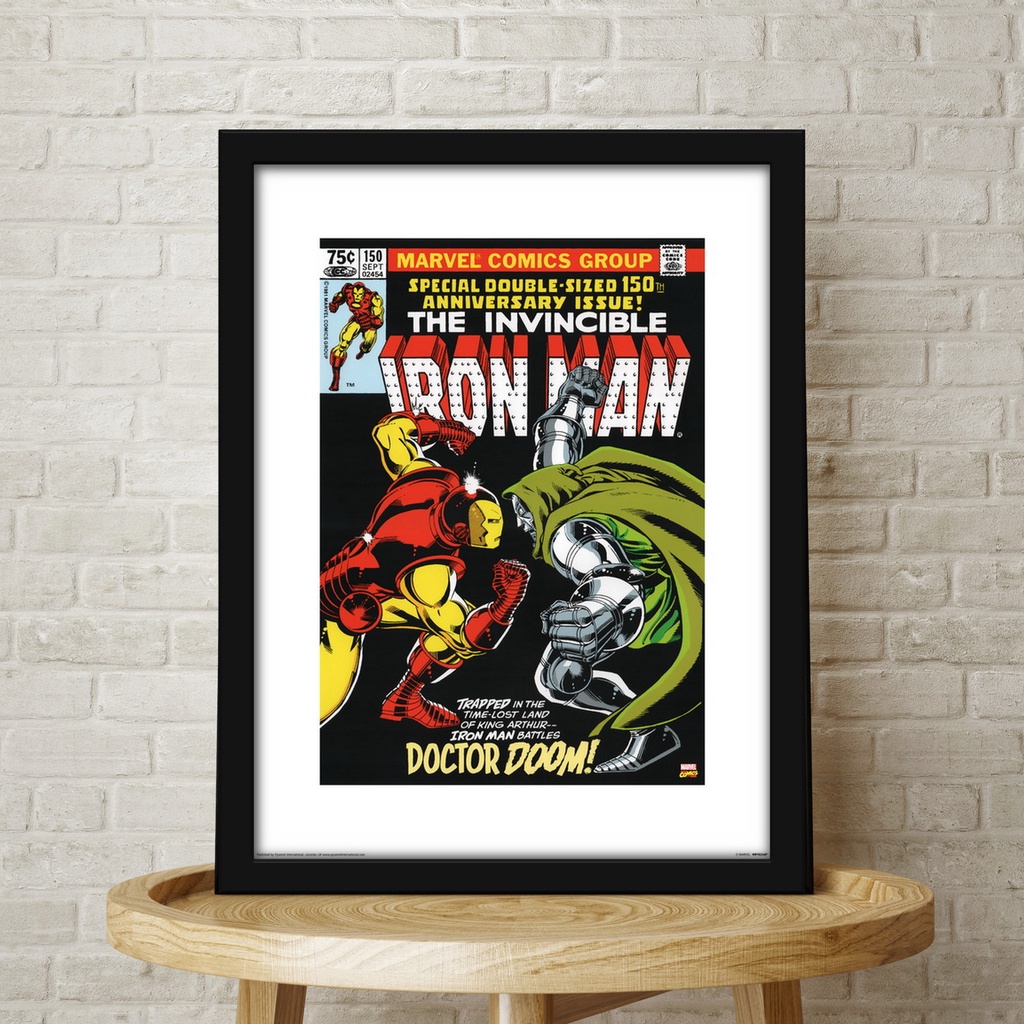 Iron Man Dr Doom Superheroes Marvel Artprint โปสเตอร์ตกแต่งผนัง