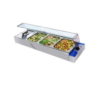 ถาดอุ่นอาหาร ตู้โชว์อุ่นอาหาร ถาดสแตนเลส เคาเตอร์อุ่นอาหาร Food warmer