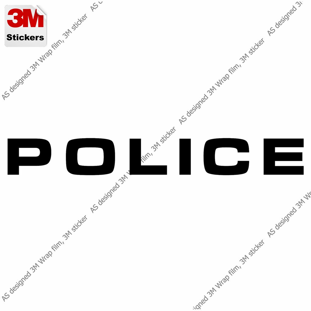 POLICE สติ๊กเกอร์ 3M ลอกออกไม่มีคราบกาว  Removable 3M sticker