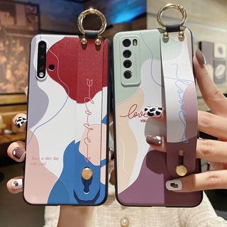 เคสโทรศัพท์มือถือ พร้อมสายรัดข้อมือ สีพื้น สําหรับ Samsung Galaxy note 8 9 10 plus lite note20 ultra s8 s9 s10 s20 plus s21 s22 s23 ultra s20fe s21fe