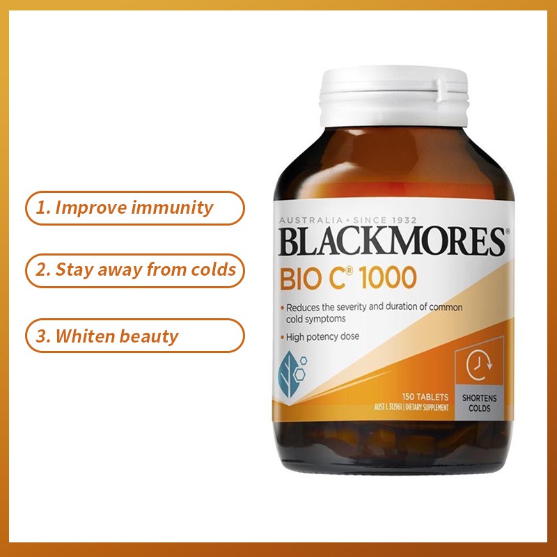 Blackmores Vitamin Cold Relife Bio C 1000mg High Potency Formula 150 Tablets Exp 23 June Shopee Thailand