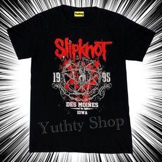 เสื้อยืดอินเทรนด์ผู้ชายอินเทรนด์ผู้หญิงใหม่ เสื้อวง Slipknot เสื้อวินเทจ เสื้อทัวร์T-shirt เสื้อยืด เสื้อวินเทจ90 เสื้อว