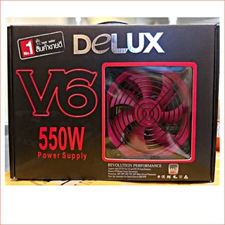 Delux Power Supply (อุปกรณ์จ่ายไฟ) รุ่น V6 550W (มีกล่อง+สาย Power)