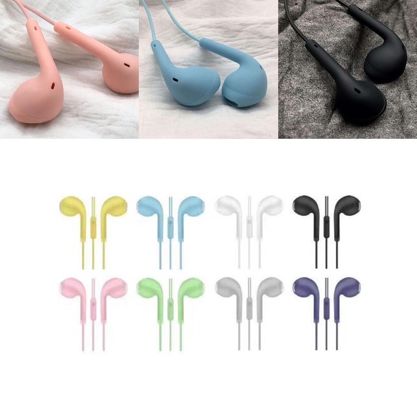 หูฟัง พร้อมไมค์โครโฟน U19 Macaron Candy Series Stereo High Bass Handfree 3.5 มม. ชุดหูฟังแบบมีสาย