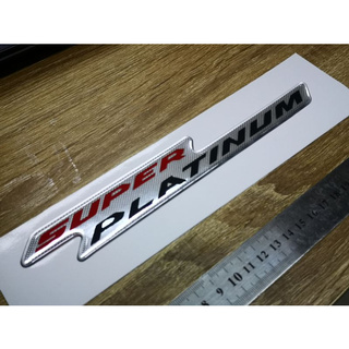 สติ๊กเกอร์ SUPER PLATINUM ISUZU D-MAX Sticker SUPER PLATINUM แพทตินั่ม (สติ๊กเกอร์สีตามรูป) (งานเรซิ่นพร้อมกาว)