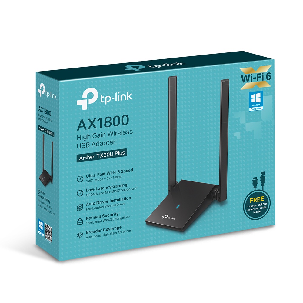 TP-LINK ARCHER-TX20U-PLUS AX1800 Dual Antennas High Gain Wireless USB Adapter