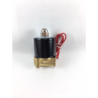 โซลินอยด์วาล์ว  1/4"Solenoid Valve 220V ทองเหลือง 2W-025-08 แบบปกติปิด