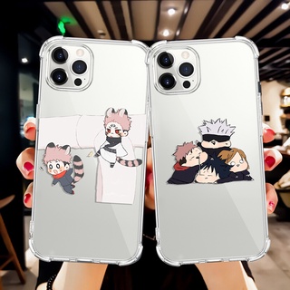 เคสโทรศัพท์มือถือแบบนิ่ม ใส กันกระแทก ลายการ์ตูนมหาเวทย์ผนึกมาร สําหรับ iPhone 13 14 Pro Max 11 12 7 8 Plus SE 2020