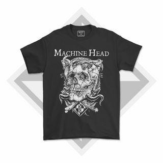 คอลูกเรือเสื้อยืดคอกลมเสื้อเชิ้ต V2 Band Machine Head สีดํา สําหรับผู้ชาย และผู้หญิงผ้าฝ้ายแท้