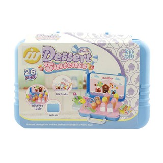 Ice Cream Dessert Suitcase Pretend Play Toy Set กระเป๋าบ้านไอศครีมและชุดอุปกรณ์ทานขนม ไอติม ของเล่น บทบาทสมมุติ
