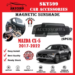 ม่านบังแดดแม่เหล็ก สําหรับ Mazda CX5 CX5 2017-2023 [6 ชิ้น]