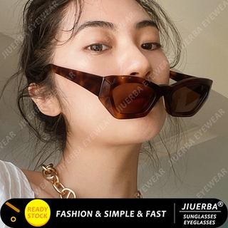 (JIUERBA)COD แว่นกันแดด Cat Eye สไตล์แฟชั่นเกาหลีสำหรับผู้หญิงสี Candy Retro Shades สำหรับผู้หญิง