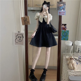 🔥Hot Sale/22427Small French first love bow dress girly design niche sweet เอว bellflower retro