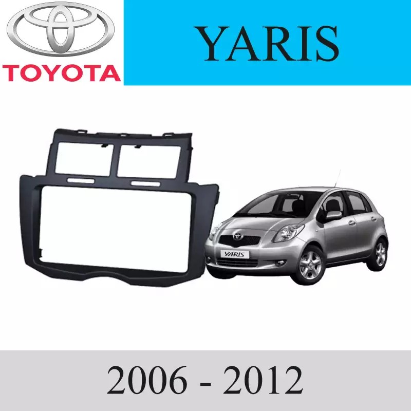 หน้ากากวิทยุ รถยนต์ TOYOTA รุ่น YARIS ปี 2006-2012 - สีดำ