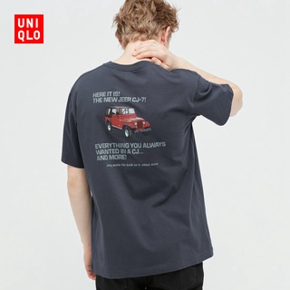 Uniqlo UT เสื้อยืด แขนสั้น พิมพ์ลายรถยนต์ สําหรับผู้ชาย ผู้หญิง