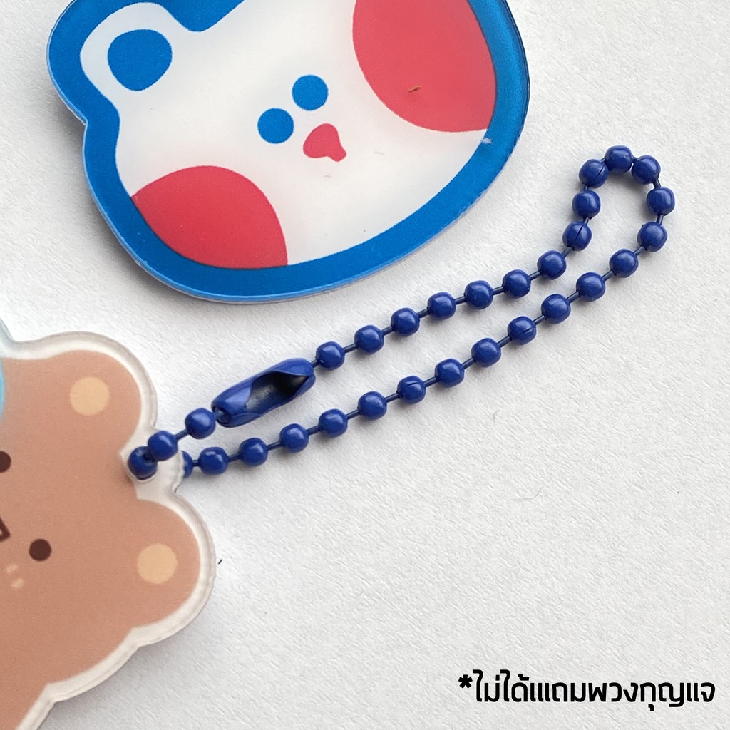 OT-74★พร้อมส่ง โซ่ไข่ปลาใส่พวงกุญแจ ขนาด 2.4 x 12 ซม. โซ่ลูกปัดทรงกลม เส้นละ 1 บาท หลากสี DIY มี 11 สี เลือกสีได้